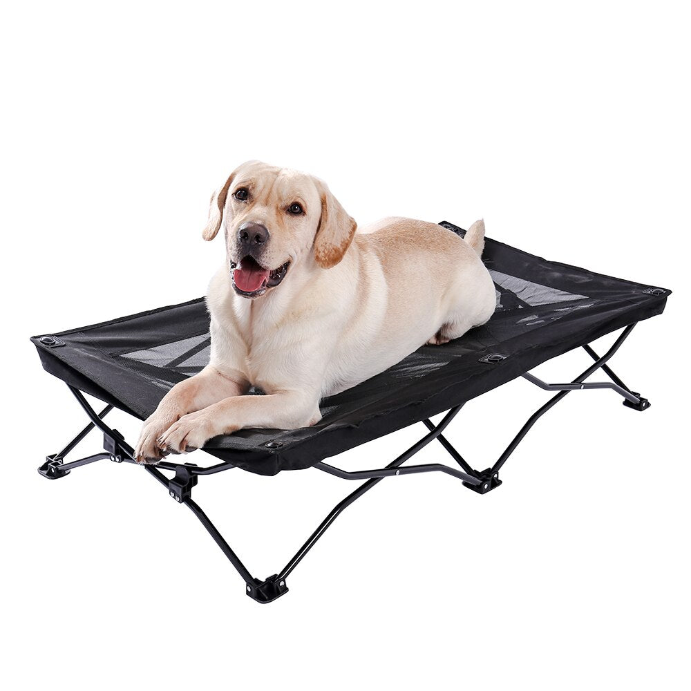 Large Elevated Folding Pet Bed Cot Travel Portable Breathable Mesh